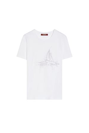 T-shirt girocollo laghi in jersey ricamato  2516941011600005 MAX MARA STUDIO | T-shirt | 2516941011600005
